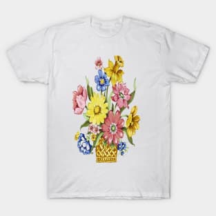 Floral Boutique basket T-Shirt